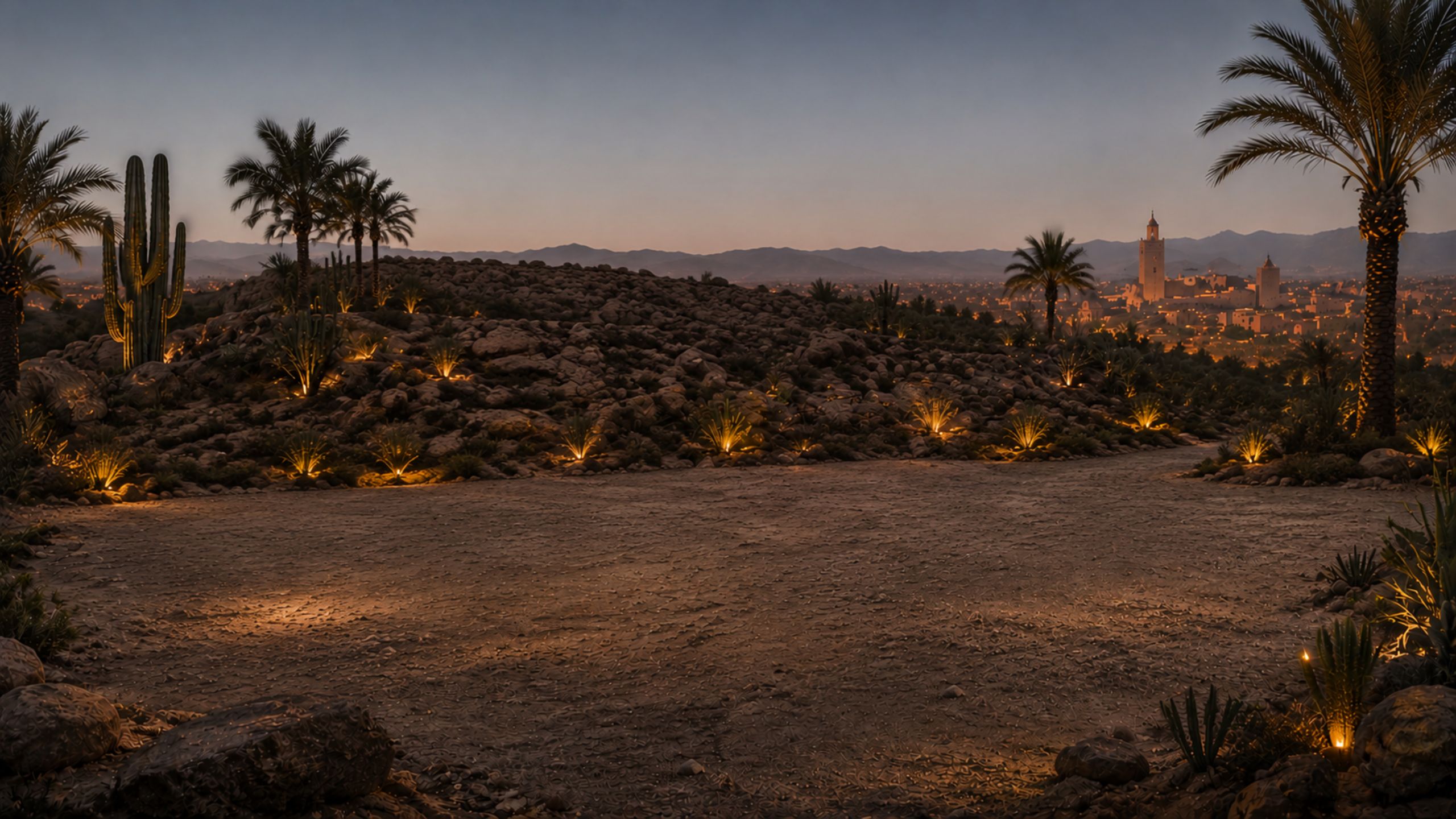 Desert at sunset